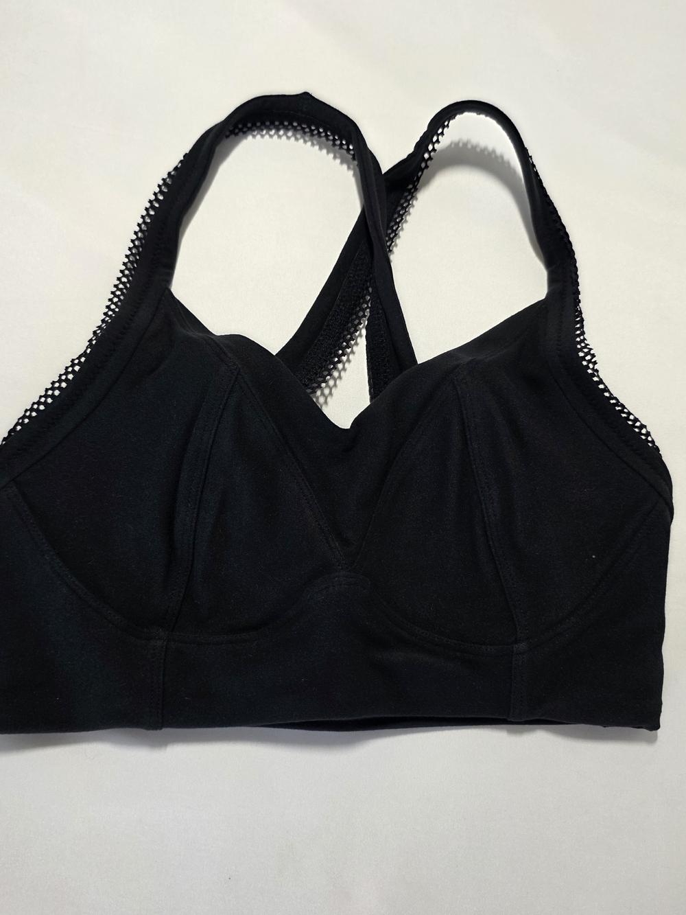 Phoenix Bergen Lace Trim Black Lounge Bra Small A-C NWT